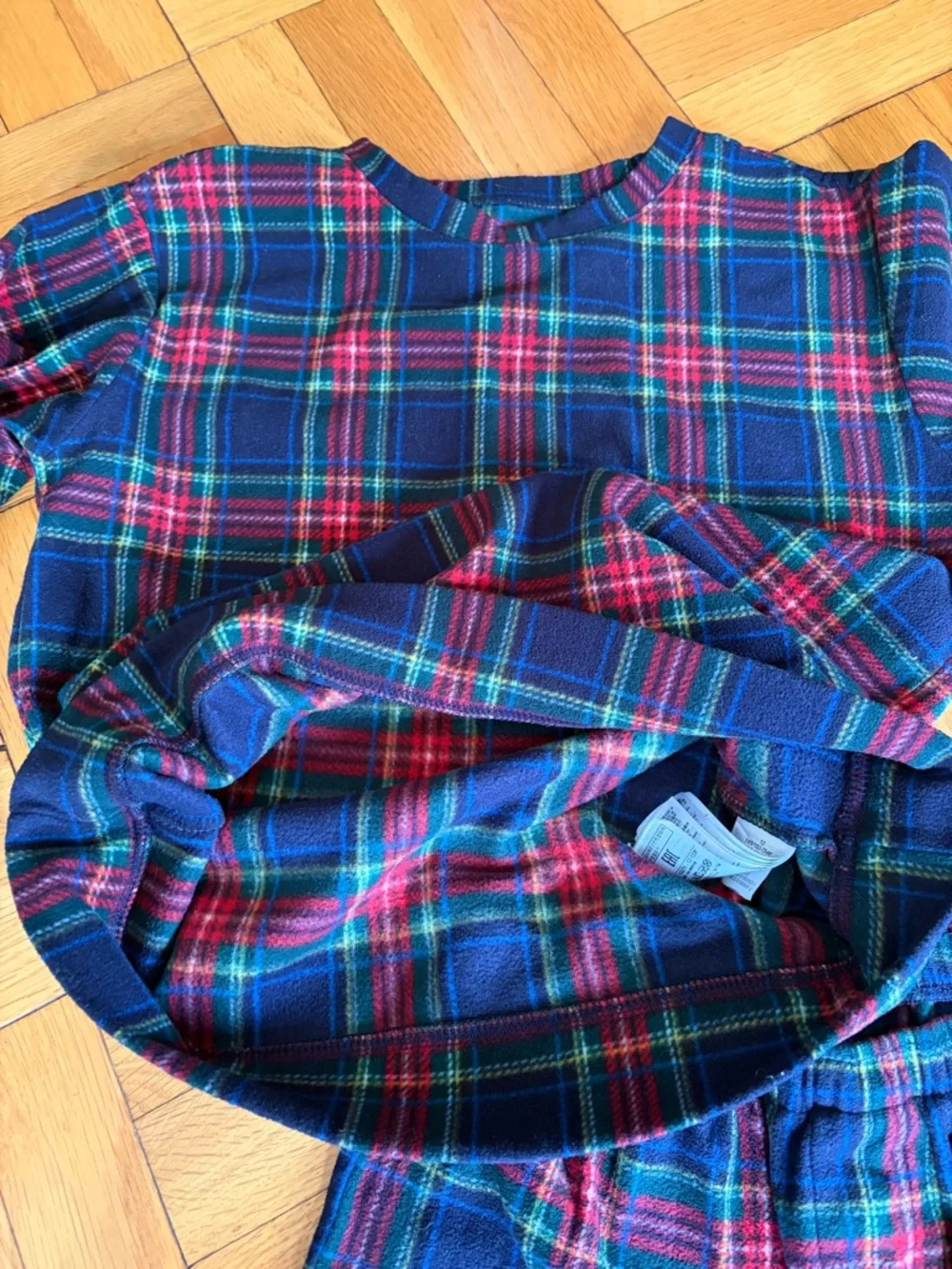 GAP Kids Sz. 12 Plaid Pajama Set - Blue & Red, Green. Unisex. Cabincore. Tartan